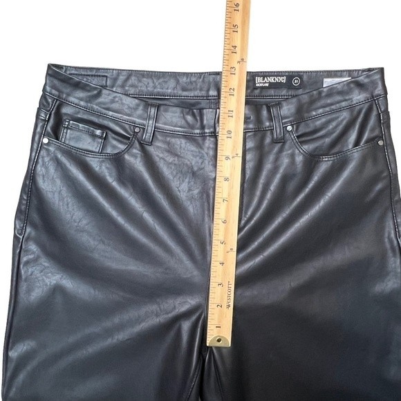 BLANK NYC The Varick Faux Leather Kick Flare Pants Black Size 31 - Picture 12 of 14